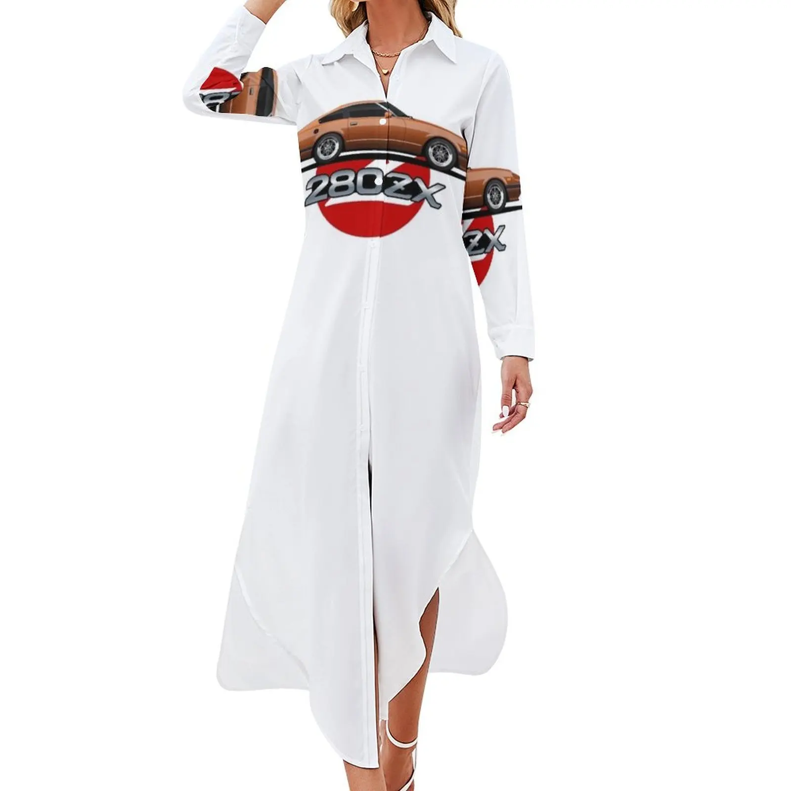 

280zx Long Sleeved Shirt Dress Womens dresses summer women's dress 2024