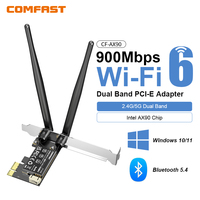 Comfast AX900 PCI-E Adapter BluetoothT 5.4 Wifi 6 Wireless Network Card dual-band 2.4G/5G Adaptador For Laptop PC Win10/ 11