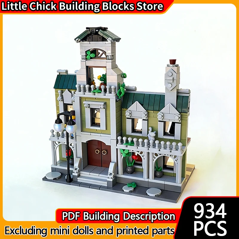 

Street View Model MOC Building Bricks Townhouse With Open Interior Modular Technology Children Holiday Gifts Assemble Toys Suit