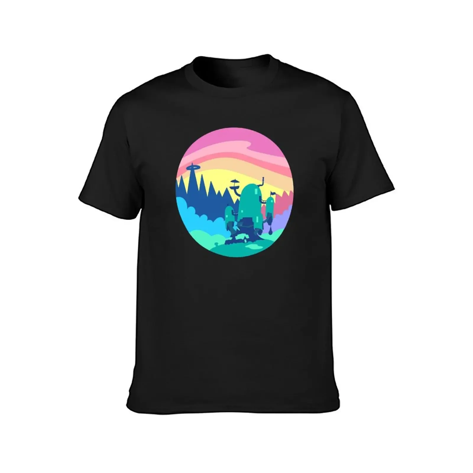 Tree House Vector Landscape T-Shirt boys whites plus size clothes Blouse oversizeds Men's clothing