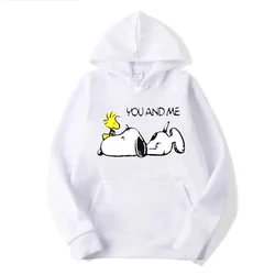 (Uniqlo)Snoopy coppia felpa abbigliamento Top felpa con cappuccio per uomo felpe Creative femminili pullover Unisex abbigliamento sportivo abbigliamento uomo