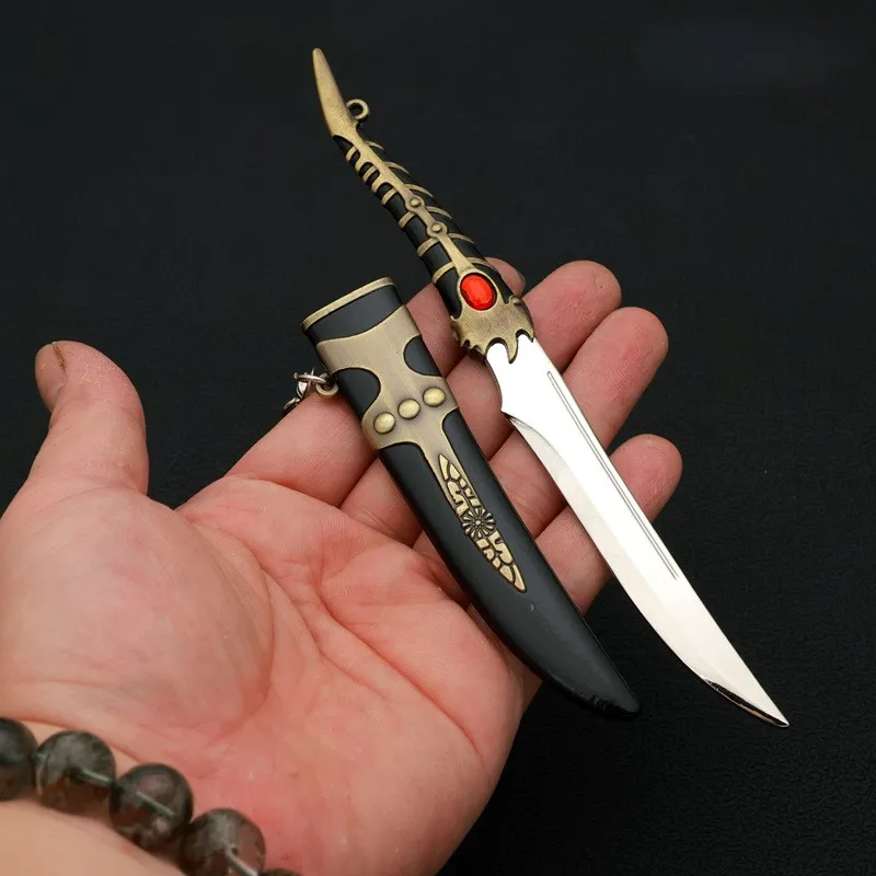 Portachiavi Dragonfang Mini Dagger 18CM Accessorio portachiavi fantasy Guardiani dei troni in metallo antico