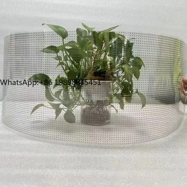 

P16 Customizable Indoor LED Soft Film Screen Flexible Transparent for Window Glass for Shopping Malls Exhibition Halls