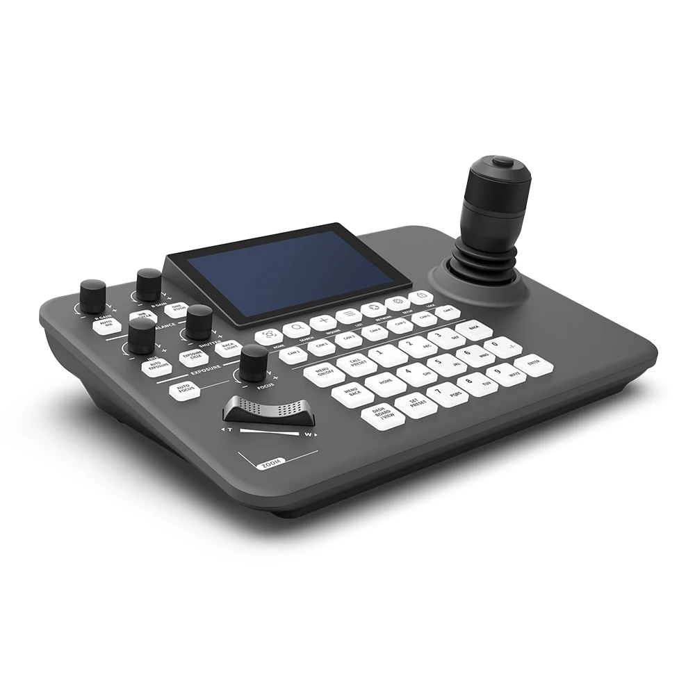 YRS-51DP 5 Inch LCD Screen RS422 RS232 RJ45 4D Ptz Controller Decoding Series Keyboard with POE for PTZ Camera Housing