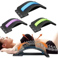 Magnetotherapy 4-Level Adjustable Back Massager Stretcher Waist Neck Fitness Lumbar Cervical Spine Support Pain Relief