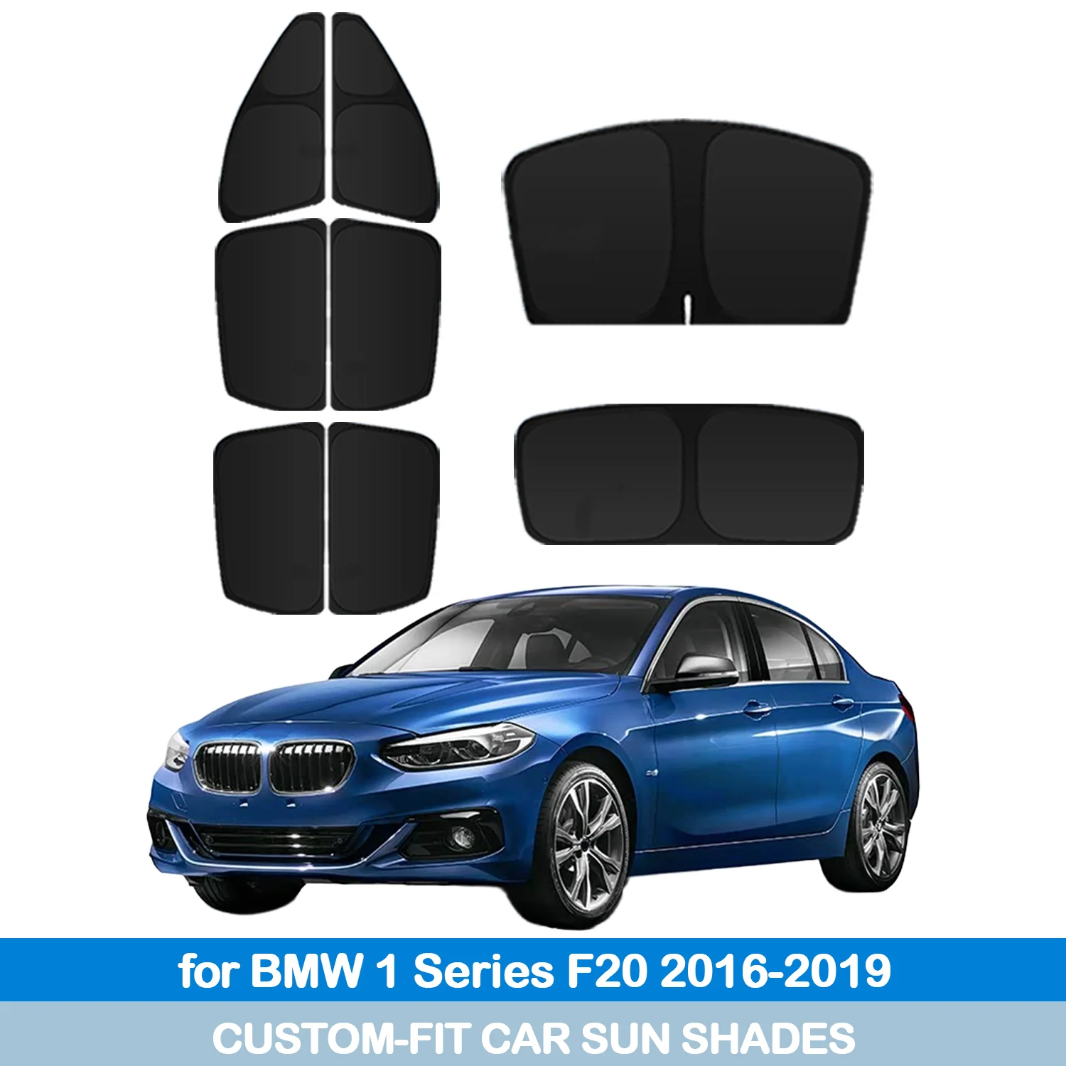 

For BMW 1 Series F20 2016-2019 Windshield Sun Shade Side Window Shades Cover Sun Visor Shield Privacy Protection Car Accessories