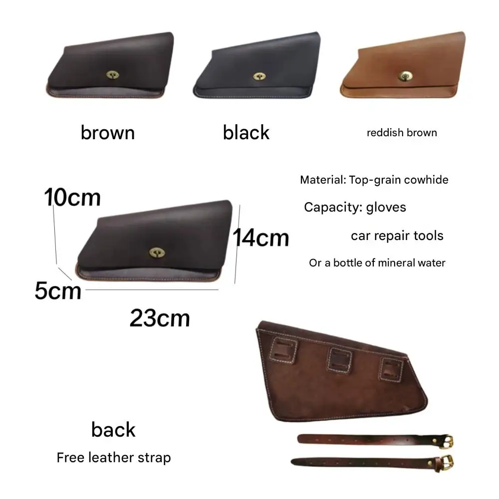 

Suitable for 450CLC water bottle bag, vintage cowhide leather, front side tank bag, accessory flap, small hanging bag