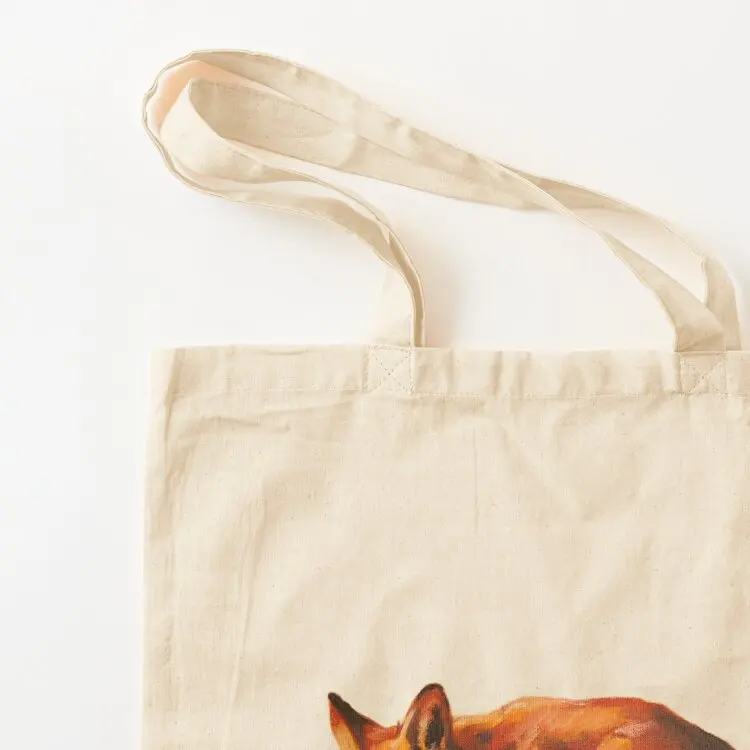 Sleeping Fox Painting Tote Bag shopper bag women Cloth bags Shopper bag Woman shopper