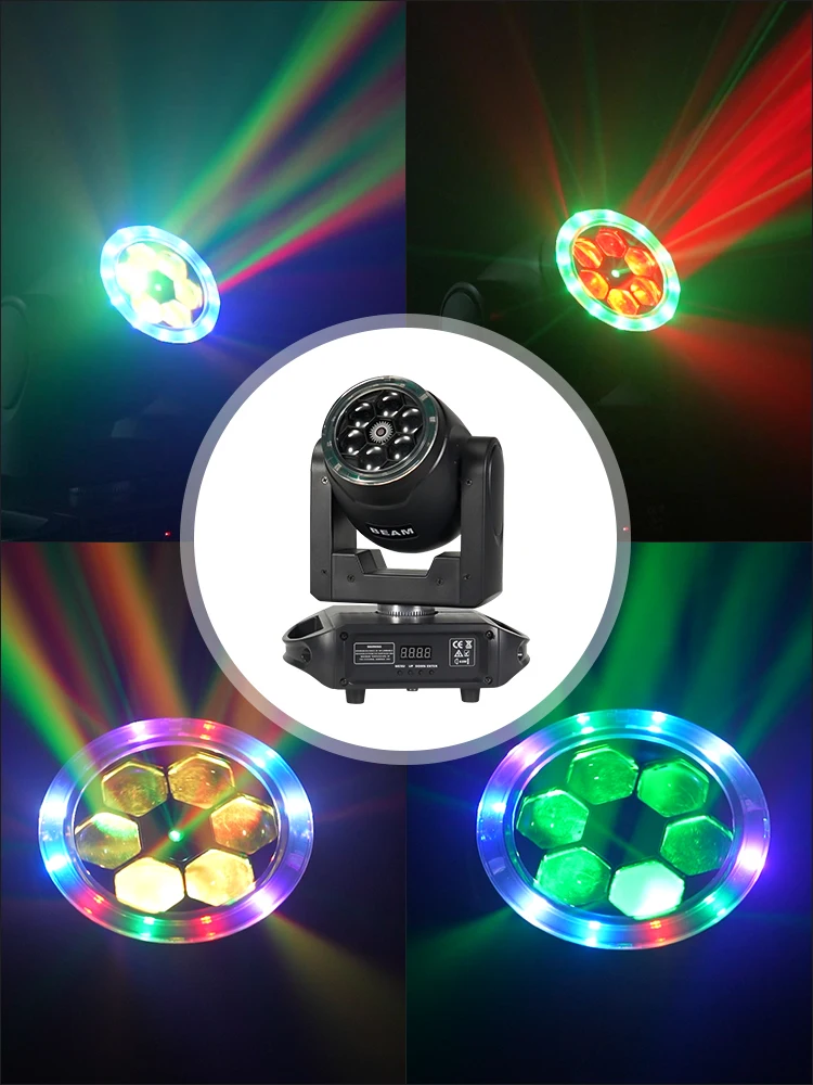 DMX Stage Lighting Bee Eye 6x15W RGBW Beam Light LED Moving Head Light with Aperture