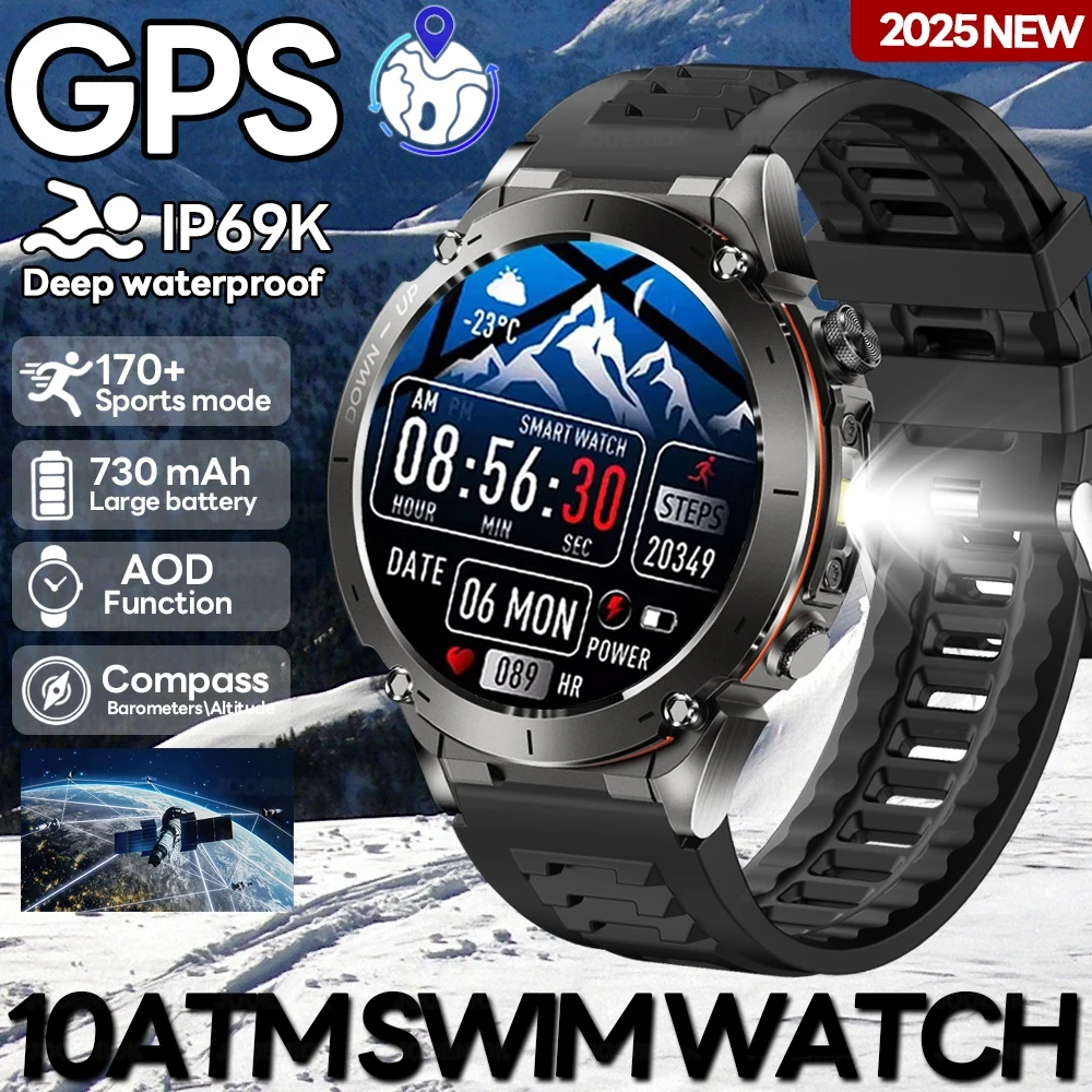 

Dual Frequency Спутниковая Навигация GPS Смарт Часы Мужчины AMOLED Экран 730 мАч 3ATM Водонепроницаемый BT Вызов Smartwatch Для Xiaomi