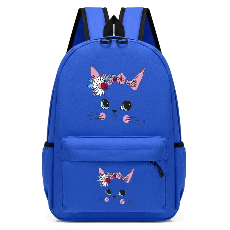 Kinder rucksack für Schul mode Schult aschen für Kinder Cartoon niedlichen Katzen gesichts druck Schul rucksack Taschen Kindergarten Bücher tasche