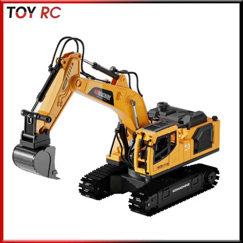Nowy zdalnie sterowany koparka E1, metalowa koparka trzy w jednym, koparka dla dzieci, samochód, pojazd inżynieryjny 2.4G, zabawka.