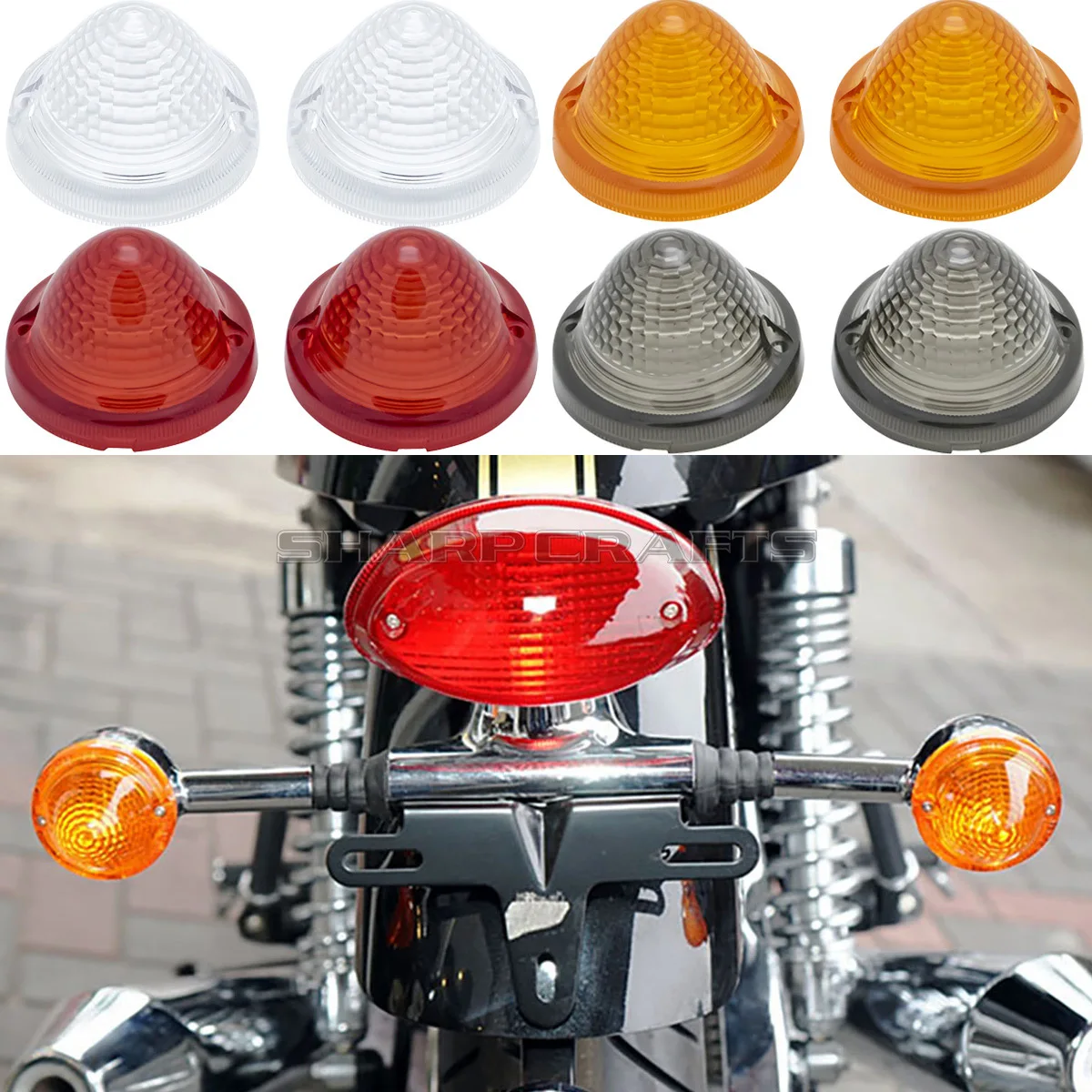 Tail Light Lens Turn Signals Cover For Triumph Bonneville T100 2002-2015 / Thruxton 900 2008-2015 / Speedmaster Motorcycle Parts