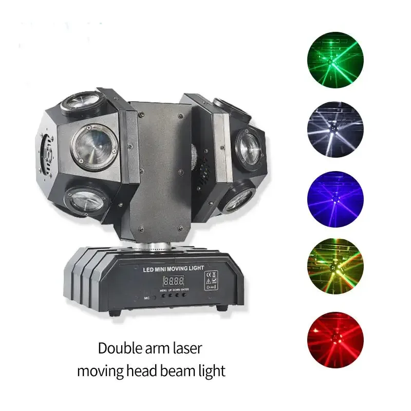 

AOPU 2 Arms Rgb 12pcs*10w Beam Moving Head Dmx Beam Laser Light for Bar Dj Disco