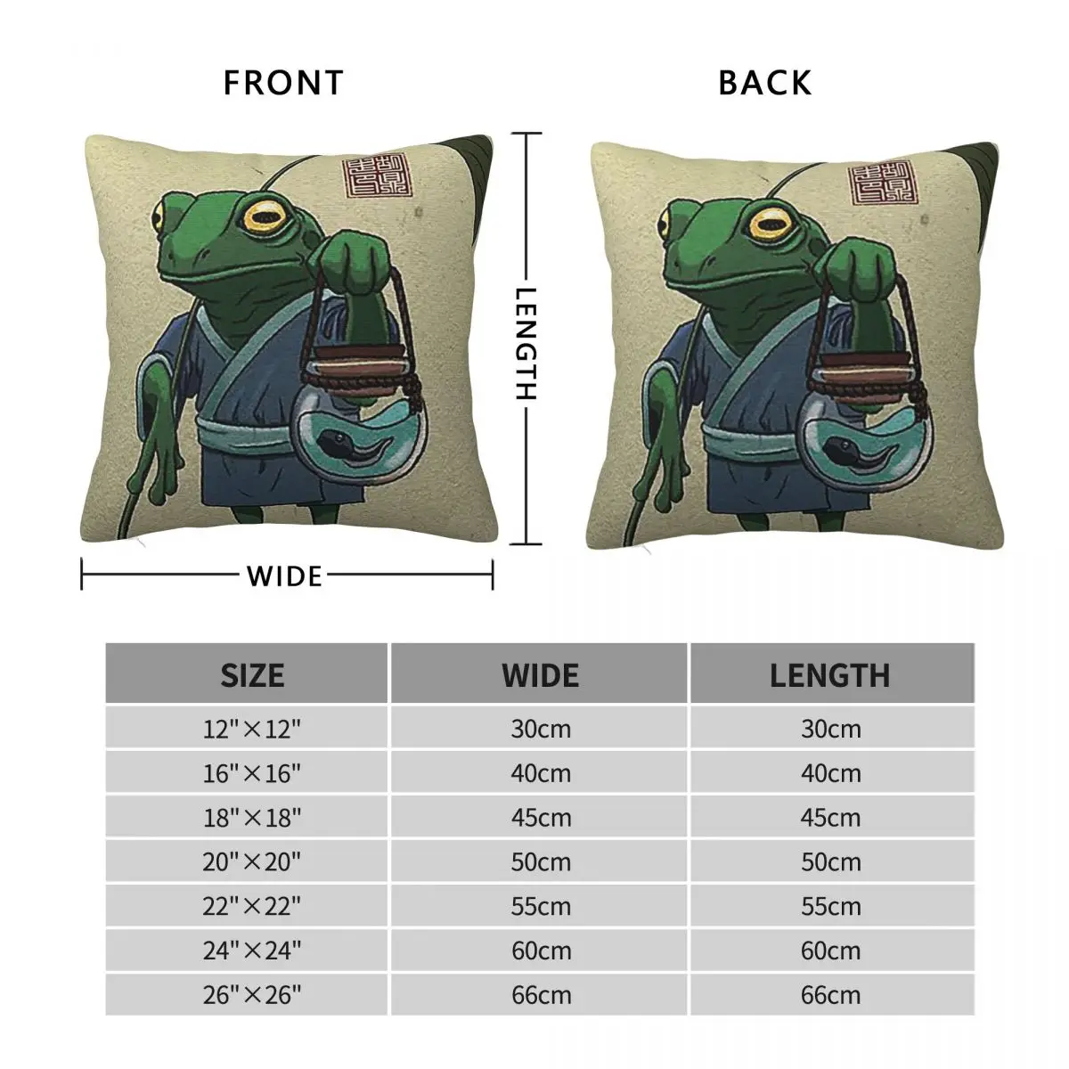 A Frog And His So Square Pillowcase Pillow Cover Polyester Cushion Zip Decorative Comfort Throw Pillow for Home Bedroom