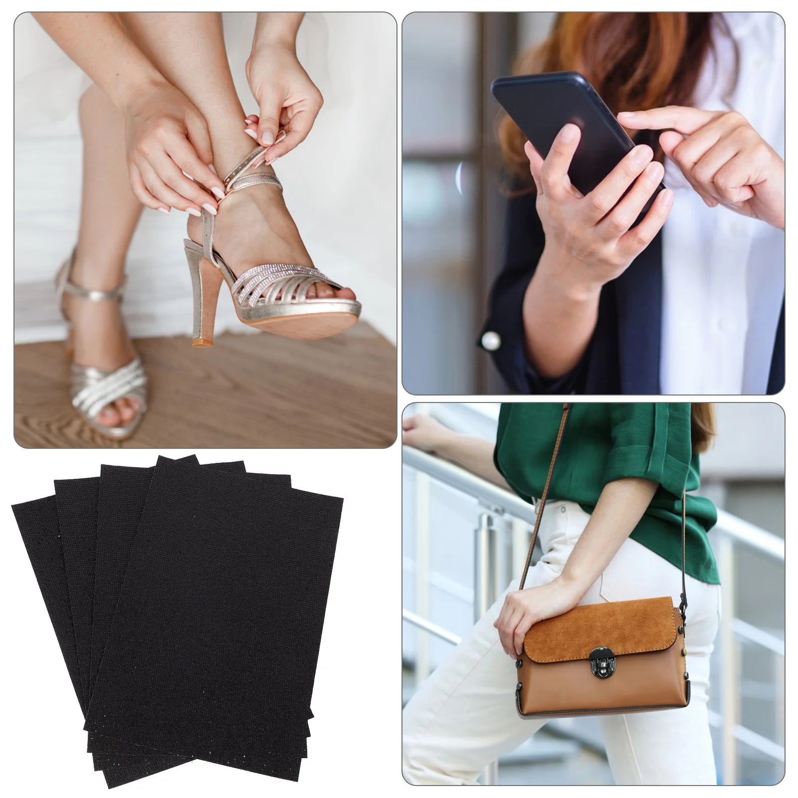 4個入り DIY イヤリング クラフトボックス 携帯ケース ヘアクリップ ブリンブリン ラインストーン ステッカーシート 粘着式 グリッター クリスタル 車 ホームデコレーション用