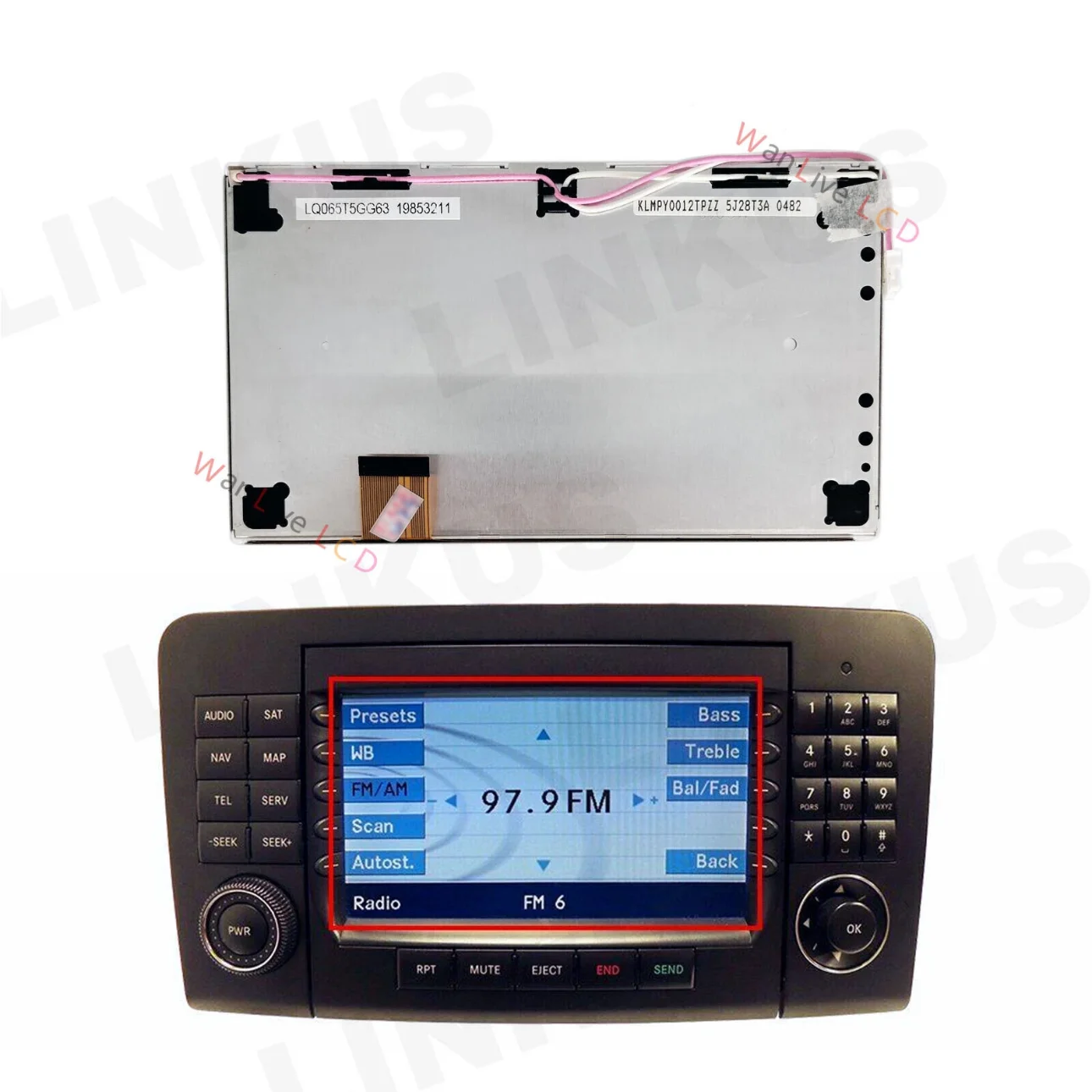 

NEW LQ065T5GG23 LQ065T5GG22 LQ065T5GG20 LQ065T5GG63 LCD Screen 6.5 inch for Mercedes-Benz W164 ML350 DVD Radio OEM Display