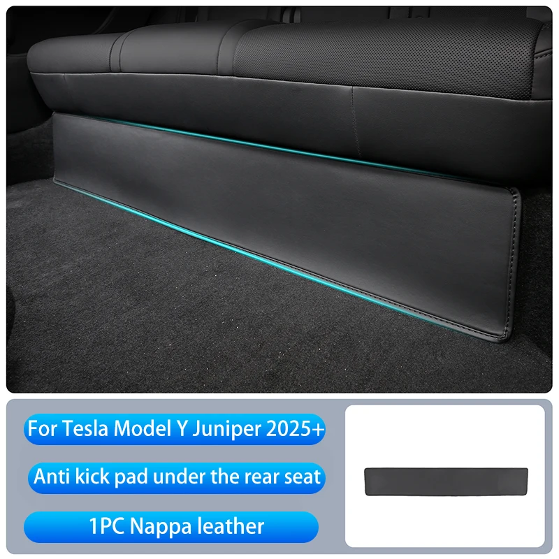 Voor Tesla Model Y Juniper 2025 + Middenconsole Twee Zijpaneel Anti Kick Pad Protector Lederen Sticker Voet Cover Auto accessoires