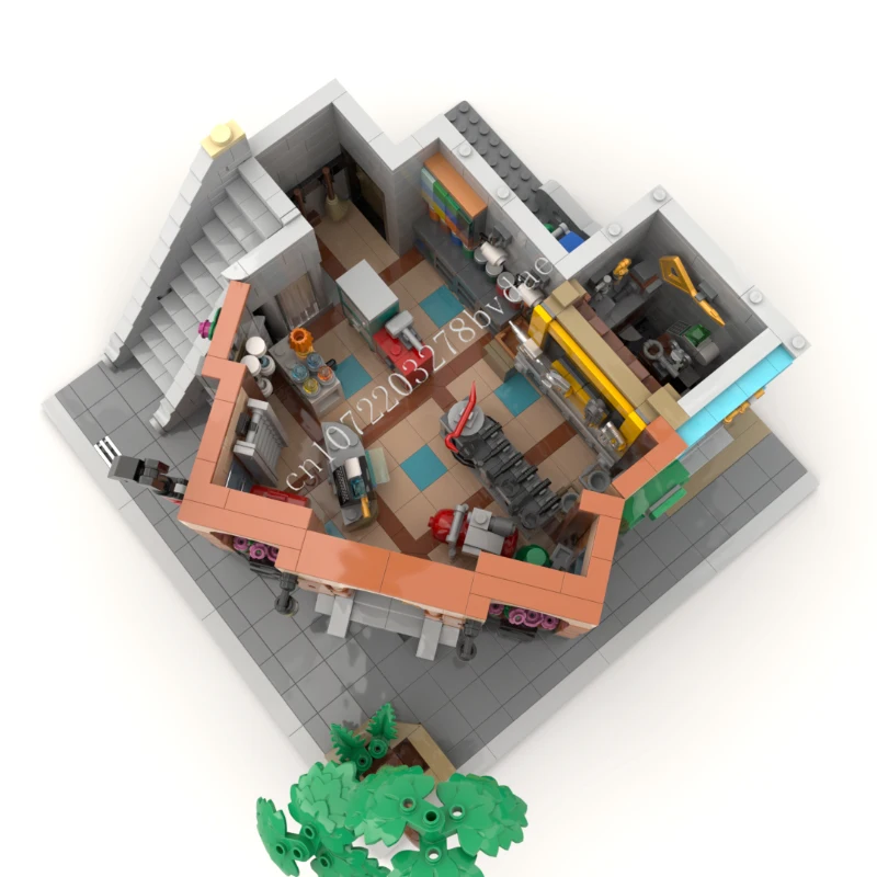 3814PCS 모듈형 하드웨어 스토어 MOC 창의적인 거리 풍경 모델 블록 건축 DIY 교육 조립 모델 장난감