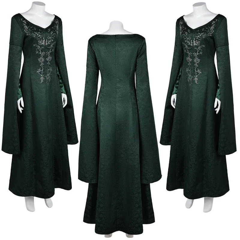 زي تنكري للأميرة أليس في العصور الوسطى للنساء ، فستان مطرز ، تلفزيون التنين 2 ، خيال منزلي ، قماش حفلات فاخر ، تمويه