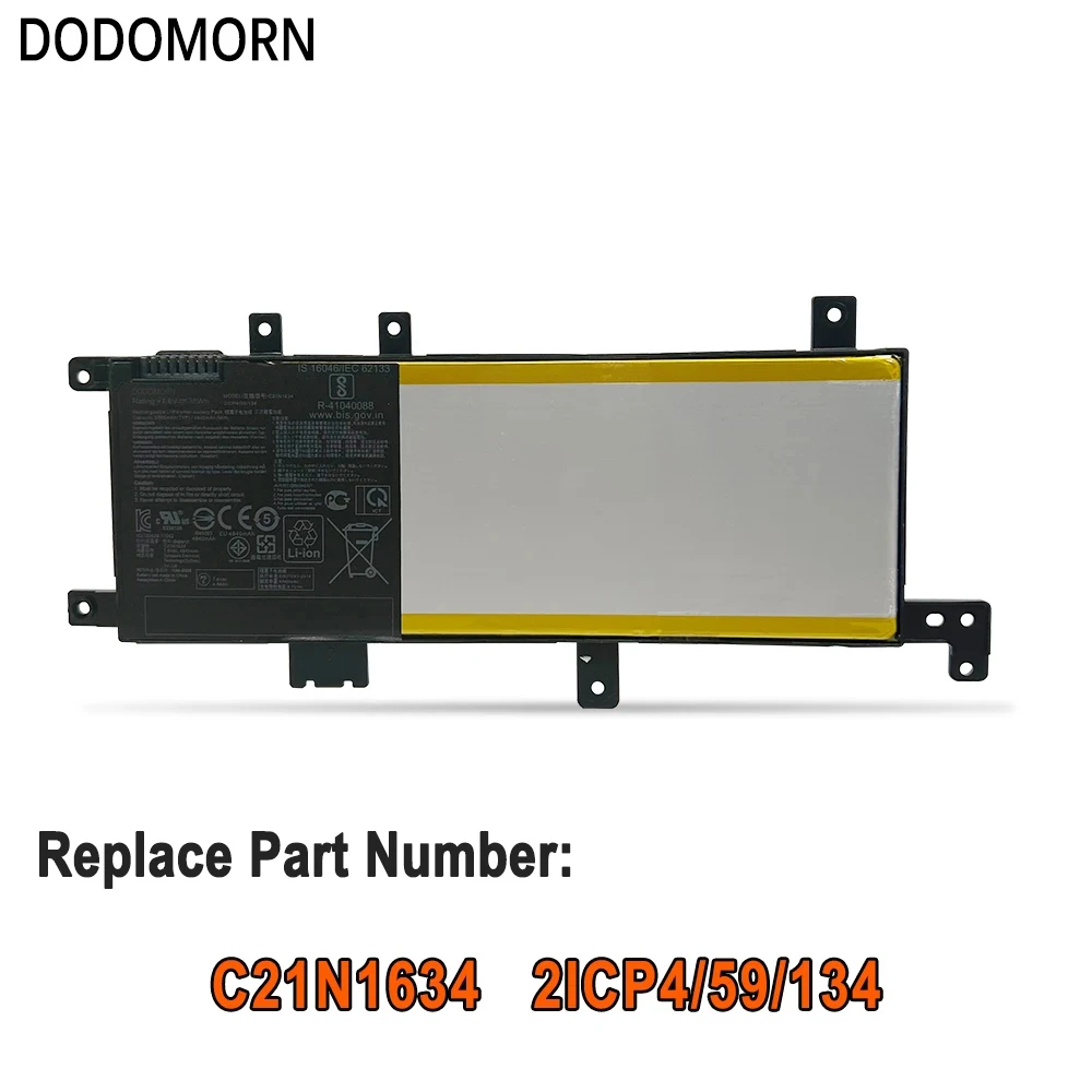 Imagem -02 - Dodomorn-bateria do Portátil para Asus Vivobook 15 A580u X580u X580u Série X580b R542u R542u R542ur X542u R5900l C21n1634 2icp4 59 134