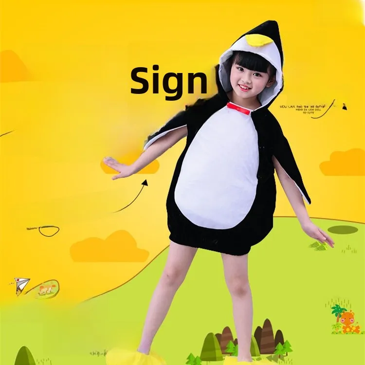 Halloween Children's Animal Performance Costume Cartoon Little Penguin Dance Performance Clothes for Kindergarten Boys And Girls