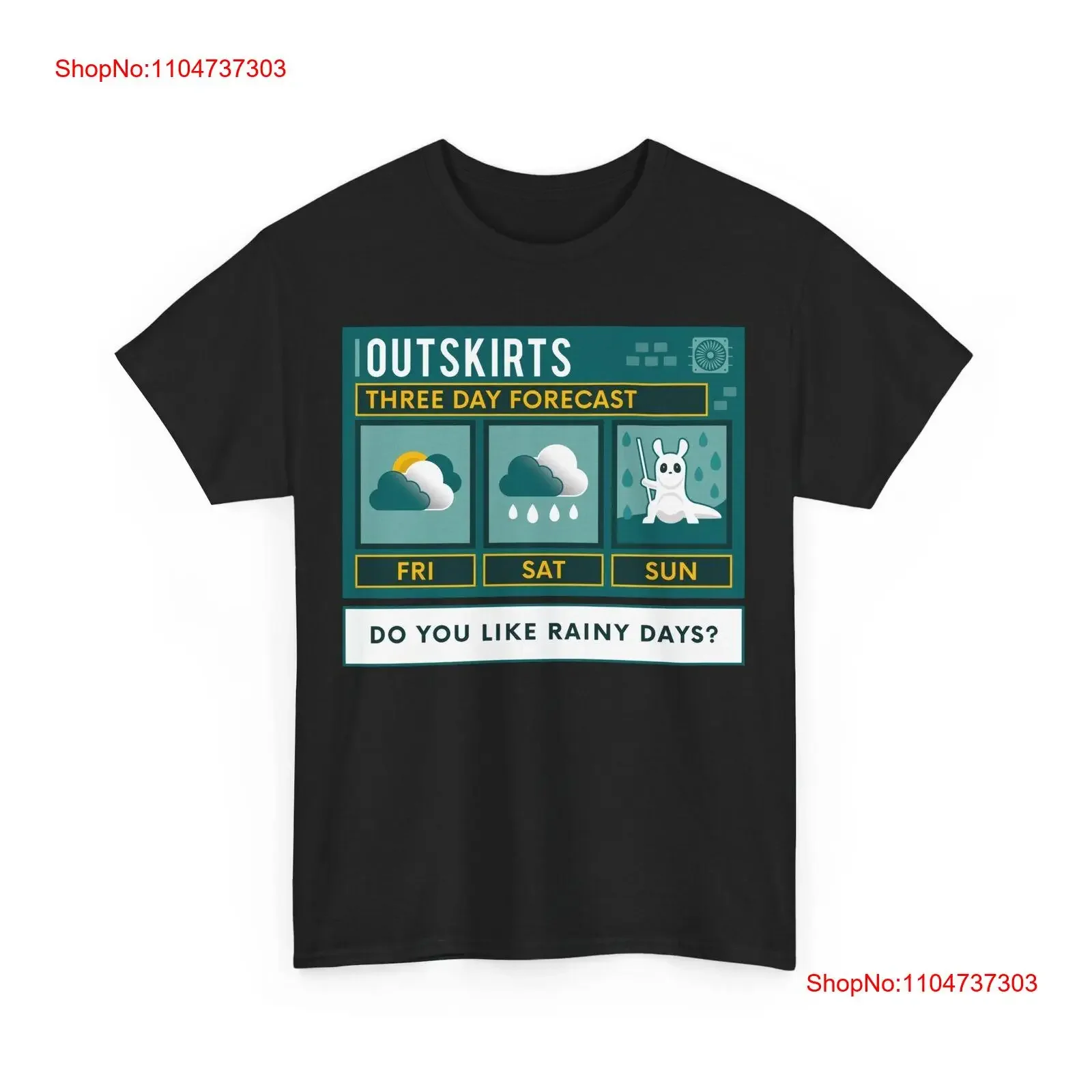 Slugcat توقعات الطقس تي شيرت المطر العالم لعبة فيديو سحلية إيندي خمر غسلها أعلى للارتداء اليومي ملابس الشارع الشهير الرسم #1