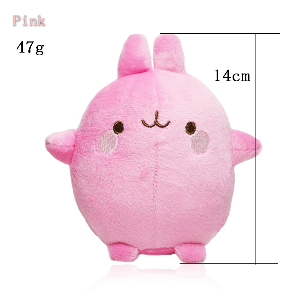 Genuine 14cm Molang Cute Plush Toys Anime Kawaii Filled Plush Keychain Pendant Cartoon White Rabbit Soft Stuffed Doll Child Gift