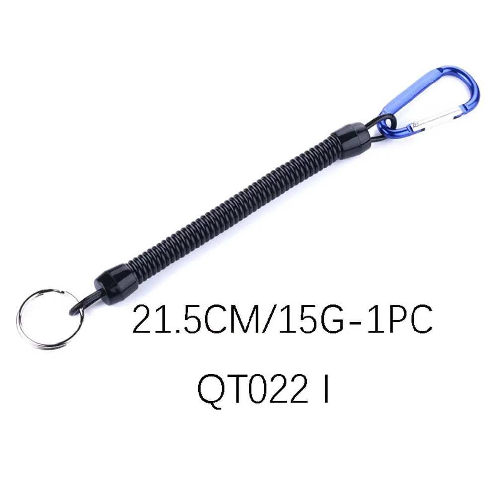 Plastic And Metal Security Keychain Rope Safety Tool Belt Carabiner Clip Coil Key Chain Multi-purpose Brand New