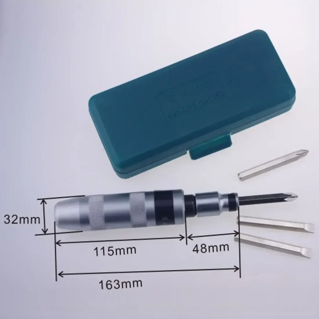 Juego de destornilladores de impacto de alta resistencia de 7 piezas: destornillador multiusos y puntas de cincel con enchufe y estuche de almacenamiento