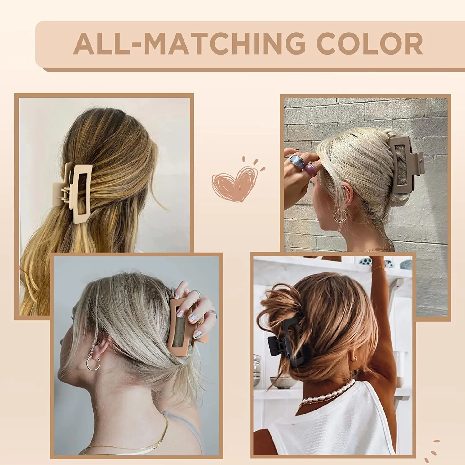 Griffes de cheveux géométriques vintage solides pour femmes, pinces à cheveux douces, prise de bain optique, épingles à cheveux, accessoires de