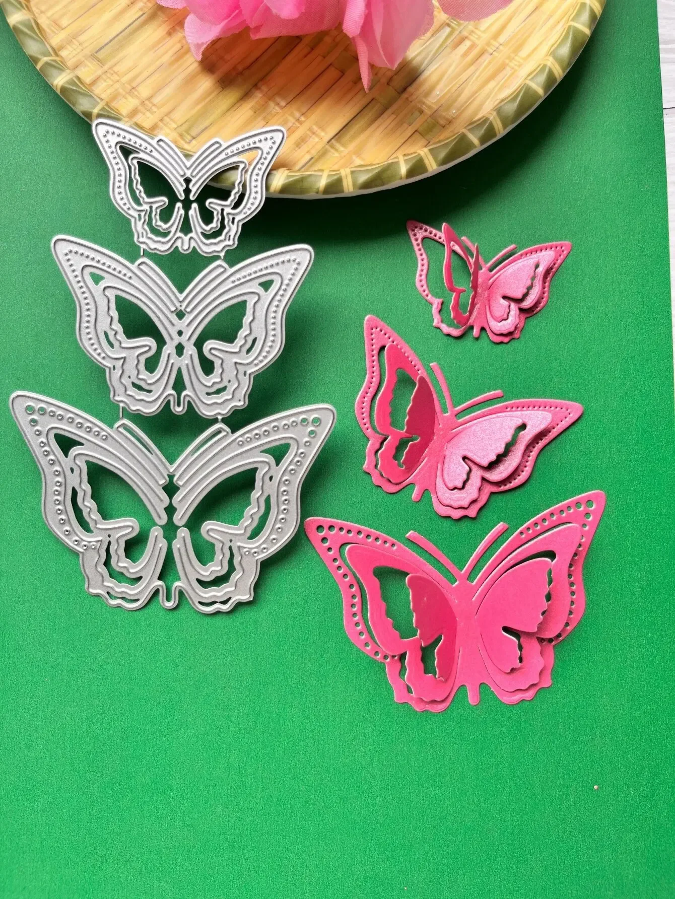 Butterfly Tufted Bamboo Dragonfly Magritte Flowers Metal Cutting Dies Stencils For DIY Scrapbooking