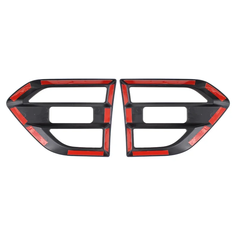 側フォードレンジャーT7 T8 2015-2019 4 × 4サイド風ランプカバーabs黒マット装飾保護アクセサリー