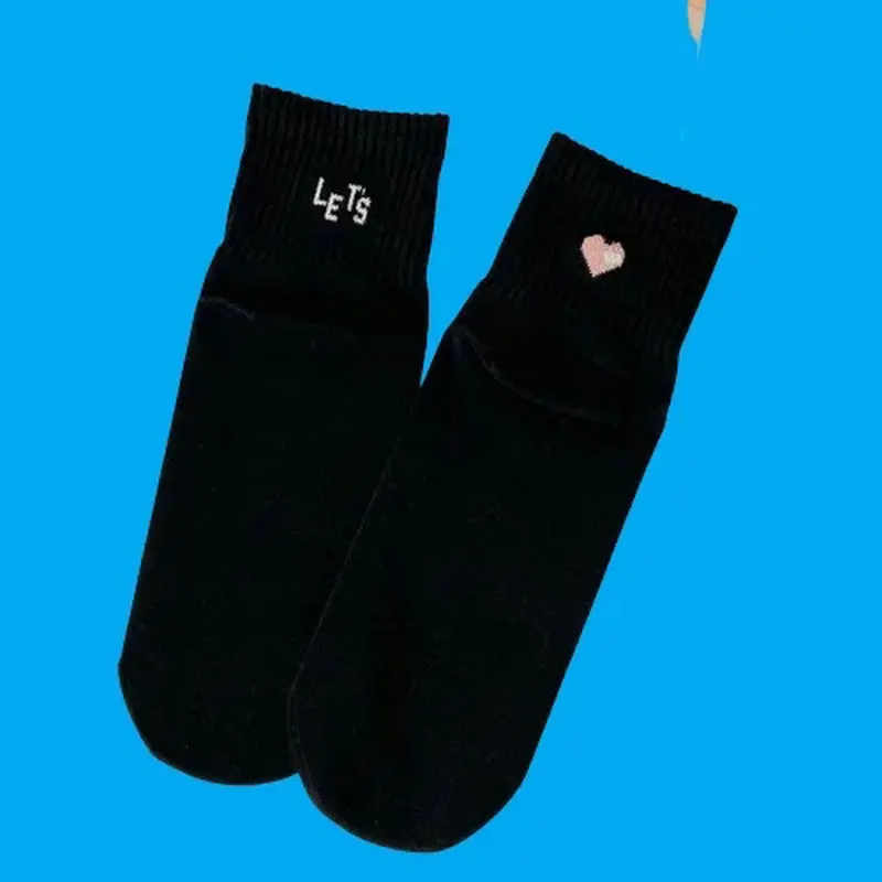 5/10 Pairs White Love Socks Breathable Short Cotton Socks Spring and Autumn New Women's Socks 2024 Fashion Japanese Girls Socks