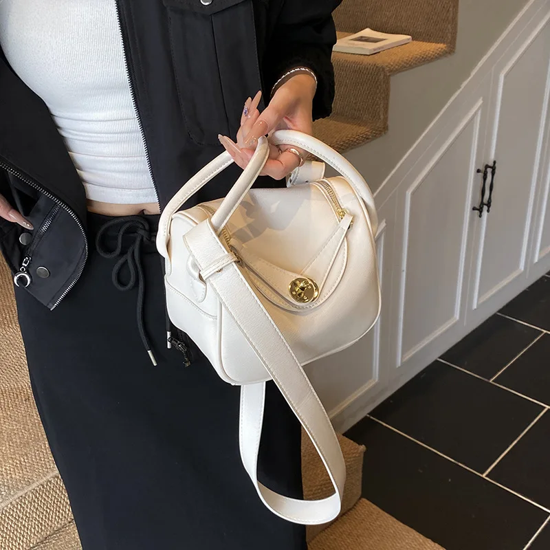 

2025 Niche Crossbody Bag Casual Solid Color Tote for Women Versatile Bucket Bag Minimalist Shoulder Purse, Chic Top Handle Bag​