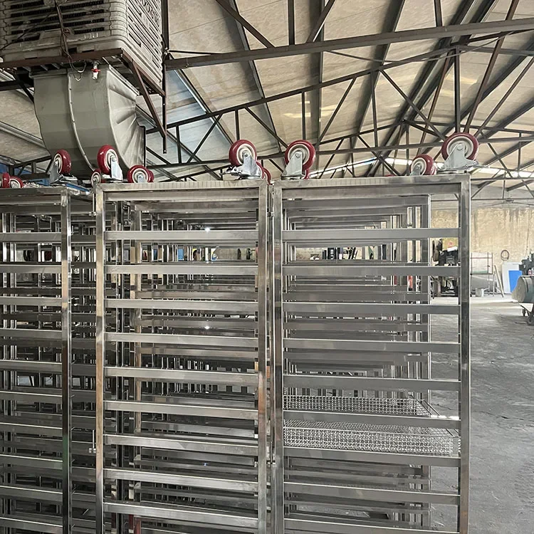 16 20 30 Tier Stainless Steel SS Tray Bread Oven Trolley Multi-Functional Basket Rack Bakery Food Trolley Mobile Bun Pan Rack