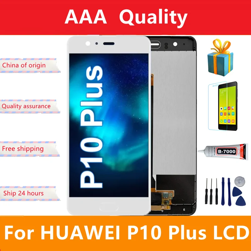 

100% Test Display For Huawei P10 Plus LCD Touch Screen With Frame Digitizer Replacement For Huawei P10Plus VKY-L09 VKY-L29 LCD