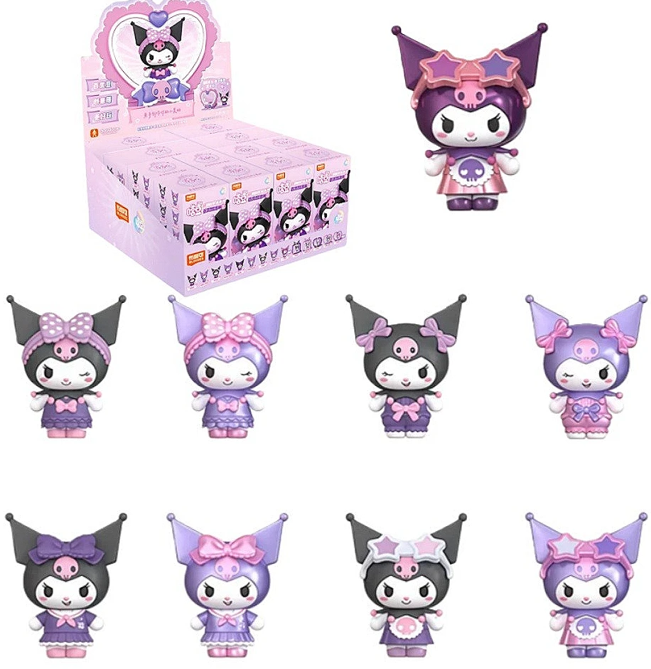 

Серия строительных блоков BLOKEES Kuromi Doudou Vol.1 и 2, аниме, шарнирная фигурка слепых коробок, декор для рабочего стола и подарок на день рождения