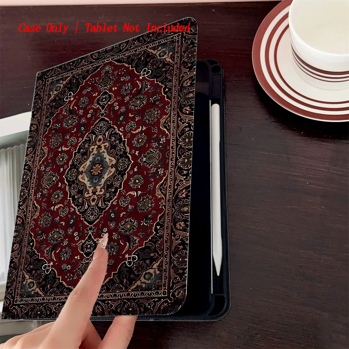 2025 Vintage Dark Reddish Brown Design iPad Cover For Apple iPad 10.2 10.9 Inch Pro 11 Air 5 Mini 6 Shockproof Case