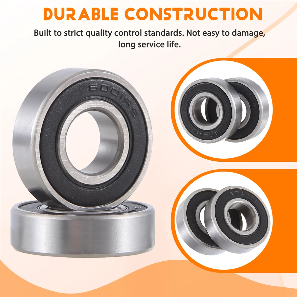 Neues 6001RS Rillenkugellager 28 x 12 x 8 mm 10 Stück, Silber und Schwarz