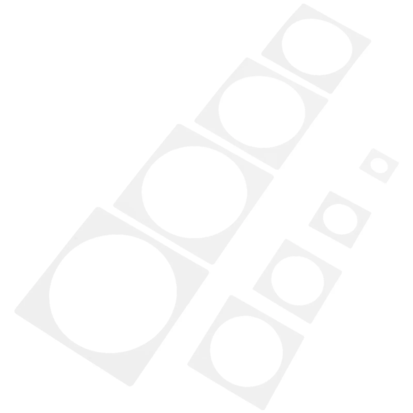 8 قطعة استنسل دائرة بلاستيكية قابلة لإعادة الاستخدام للرسم مشاريع حرفية ذاتية الصنع سكرابوكينغ جدار ديكور قالب هندسي لوازم فنية