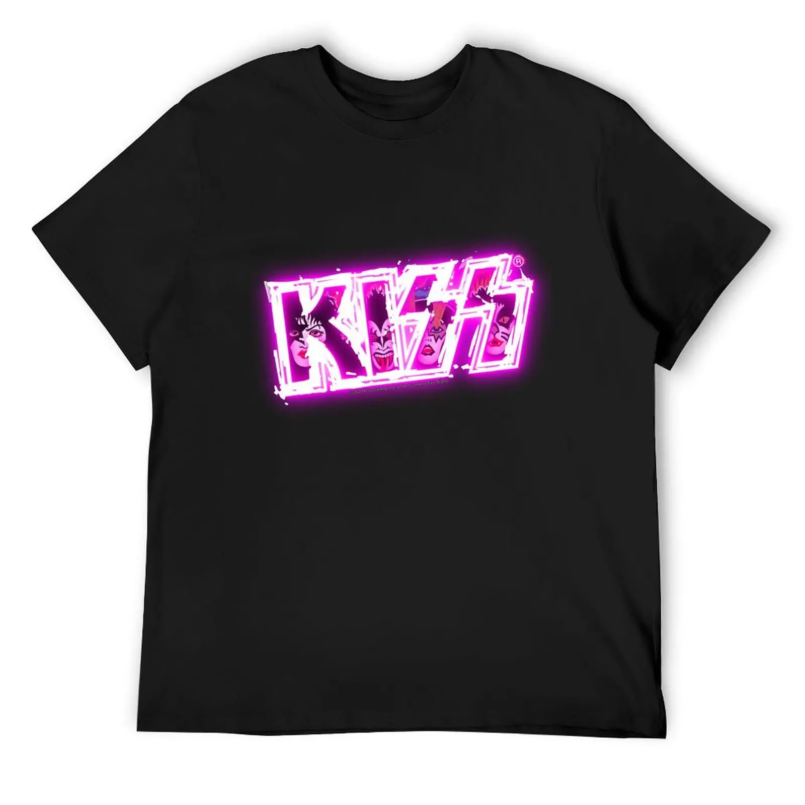 

KISS  rock music band - Rock and Roll Over Scratchy Pink T-Shirt anime t shirts Anime t-shirt Short sleeve tee men