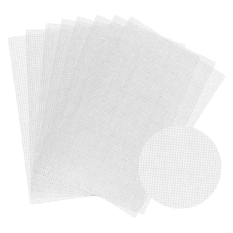 A36T-Plastic Mesh Canvas Sheets For Embroidery,Eyelet Net,Plastic Needle Point Canvas Craft DIY,Knitting Crochet Projects