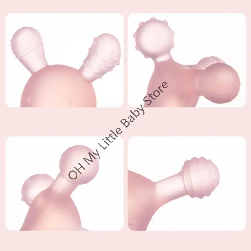 

Прорезыватель для младенцев M76C с мультяшным кроликом облегчает дискомфорт при прорезывании зубов у малышей