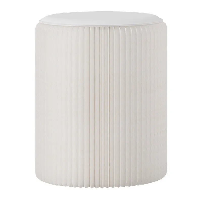 

Folding bench round stool bedside household fashion paper stool living room dining table shoe changing stool low sto