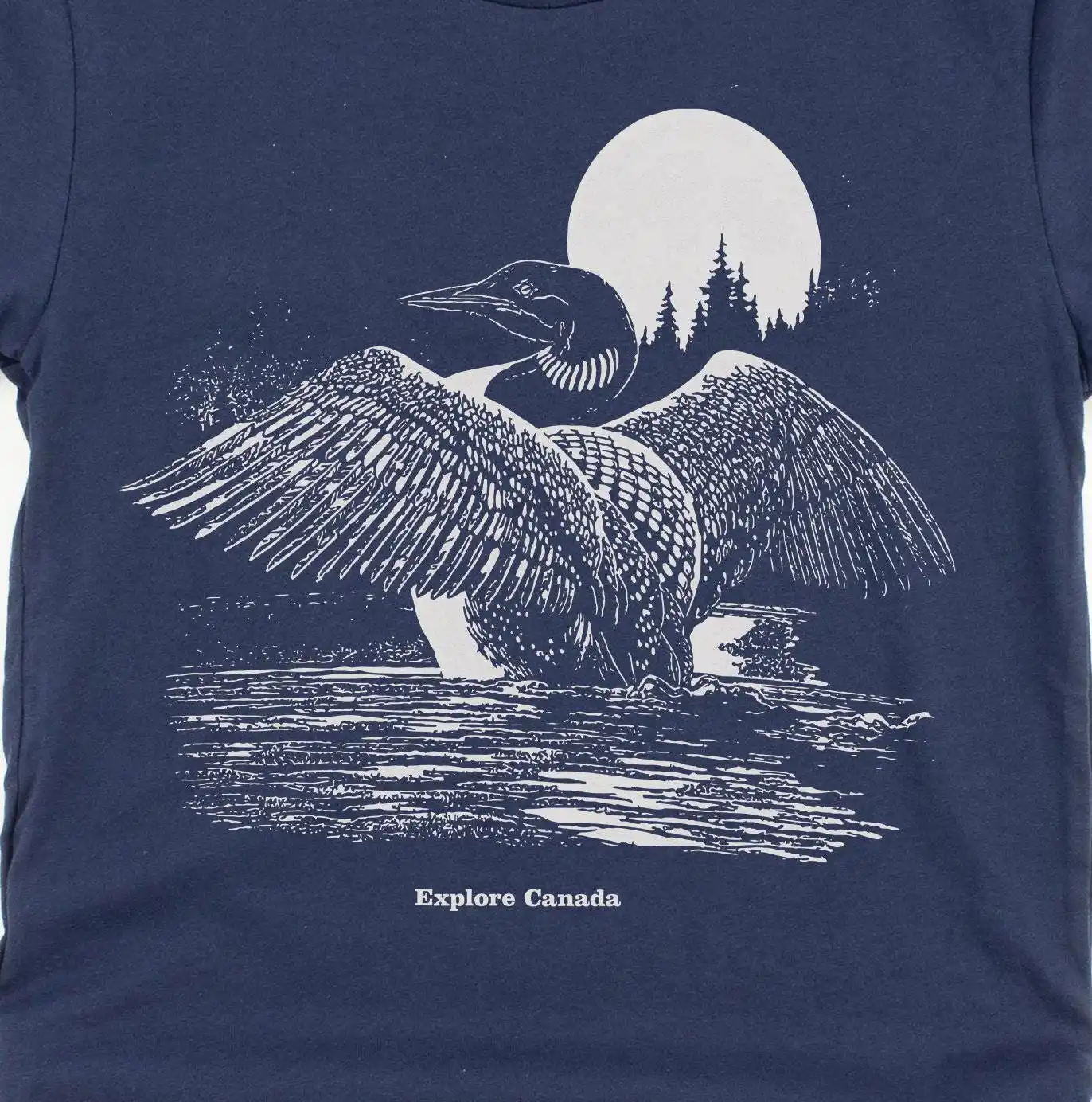 Common Loon T-Shirt: Explore Canada Nature Tee - Unisex Cotton,