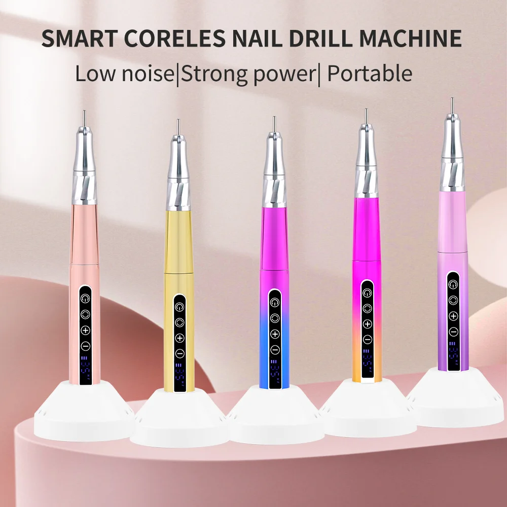 2024 2-in-1 Competitive Wholesales New Arrival Ultimate Portable Slim E-file Nail Drill Machine Sander Pen Salon Grade 35000rpm