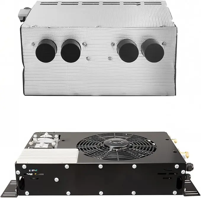 TELCOOL 12V Concealed RV Air Conditioner, Silent DC Electric Air Conditioner for RVs, Campers, Trucks, Vans, Excavators & Buses