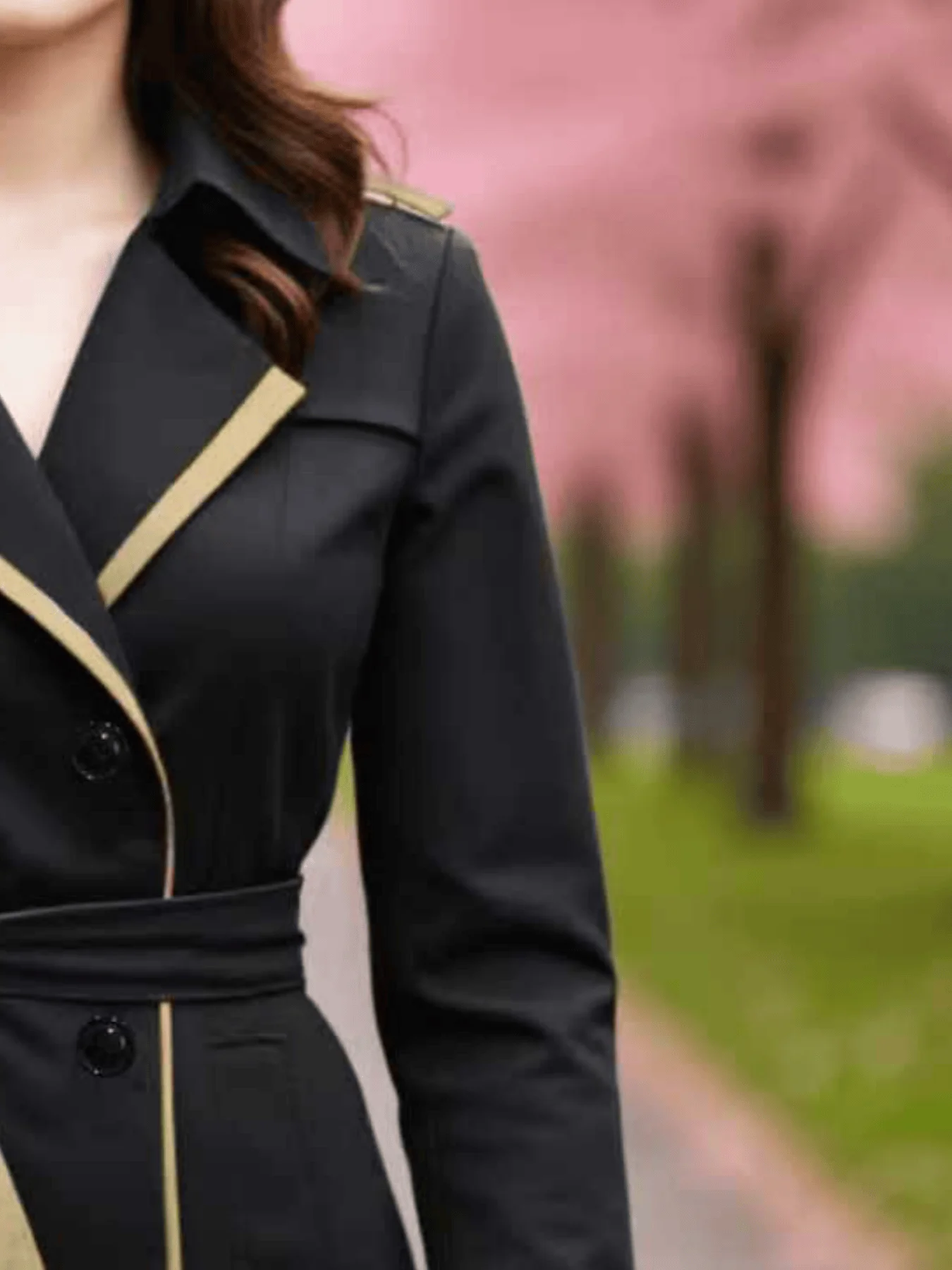 Spring  Autumn Trench Coat European American Women's Jacket Street Elegant Quality Double-Breasted Women's Wear Thin Coat