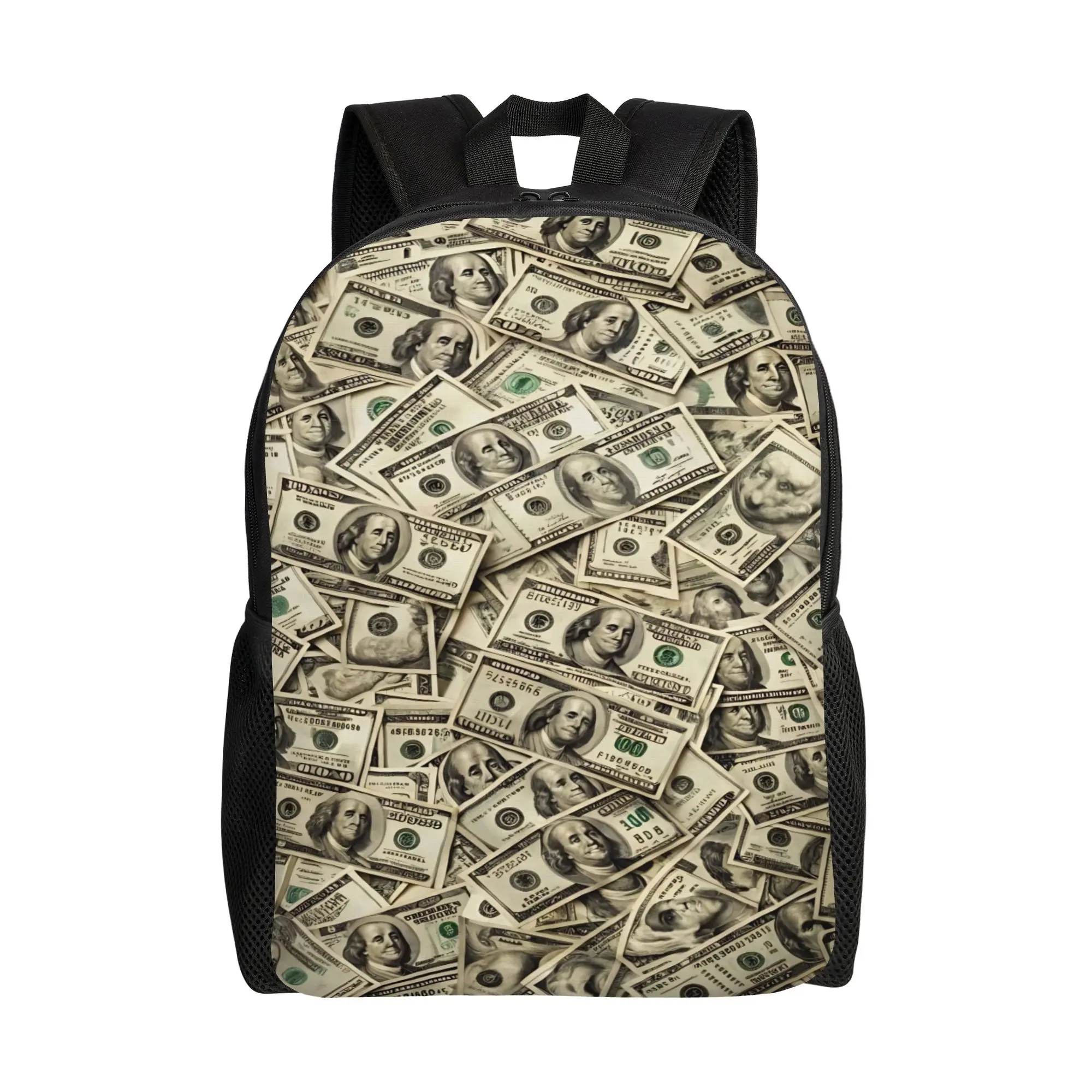 

Play Money Print Backpack Student Durable Backpacks Polyester Leisure School Bags Trekking Design Rucksack